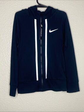 Youth Kids Nike Full Zipper Hoodie Black